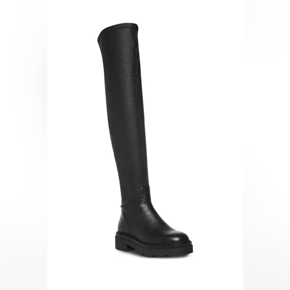 Steve Madden Industry Over-The-Knee Lug-Sole Boots like new size 39 black - Picture 1 of 8